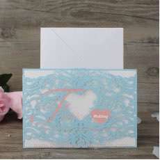 Laser Cut Heart Personalised Wedding Invitations Cards